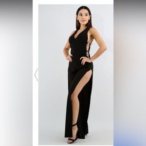 LUXXEL Black Jumpsuit